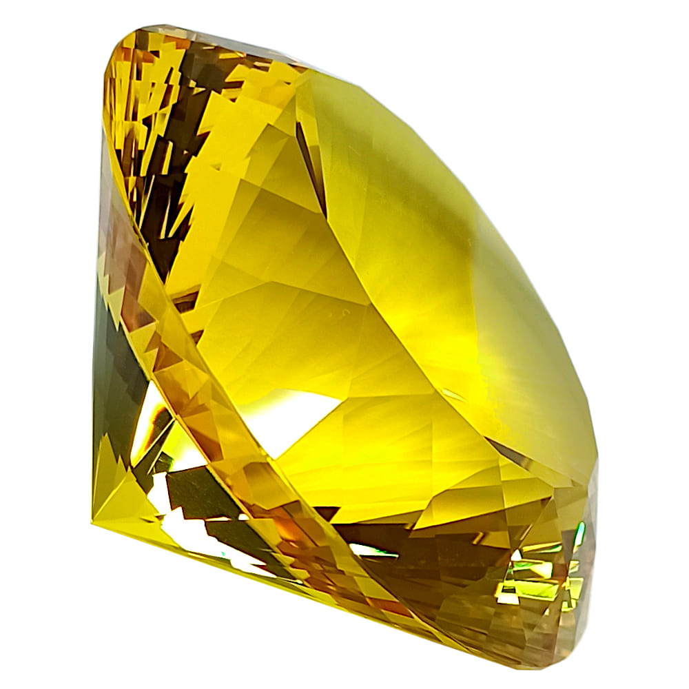 Хрустальные кристаллы купить, Кристалл 8 см желтый хрусталь бриллиантовойогранки, Магазин подарков и сувениров Быстро Выгодно Удобно самовывоз вМоскве доставка по России